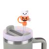 5-1pc Halloween Silicone Straw Covers Dust-Proof Cute Cartoon Straw Caps Funny Tumbler Straw Plugs for Stanle y 30/40 OZ Cups