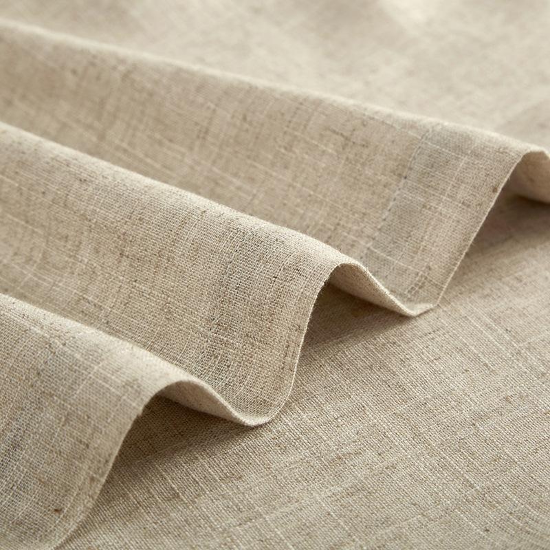 Curtains Natural Linen Curtains, Bedroom Living Room Multi-Color Semi-Blackout Curtains Finished Products