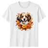 Cute Watercolor Fall Dog TShirt Autumn Floral Dog Lovers Gift For Him And Her