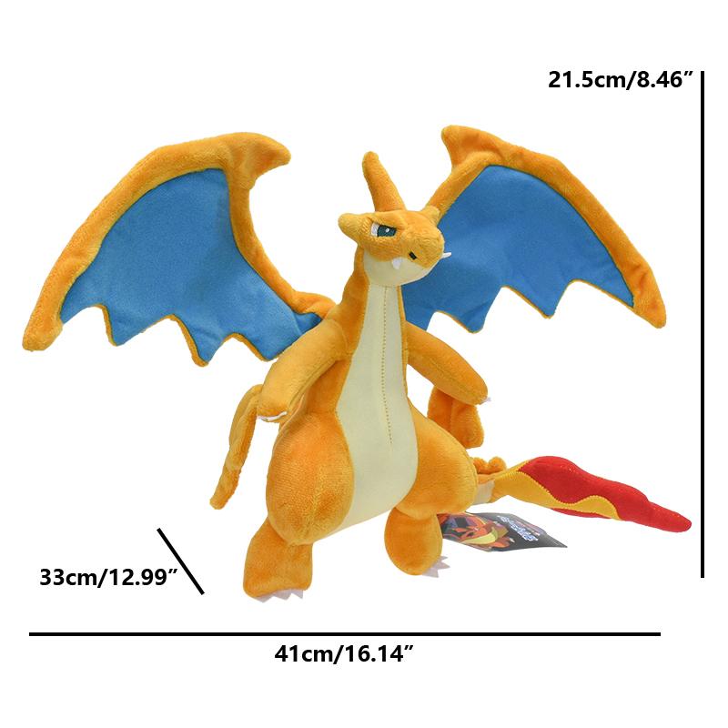 

20cm Evolution Mega Charizard Y Plush Toy Doll Pocket Monster Anime Dragon Stuffed Toy Soft Peluche Animals Gift Kids
