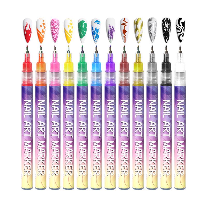 Nail Art Graffiti Pen - 0.5mm Acrylic Water-based Marker for DIY Designs