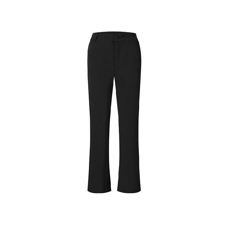 

FILA Golf Series Trendy Casual Versatile Mid-Elastic Flared Knit Sports Pants Women bottoms Deep-Black A11W545608FBK S