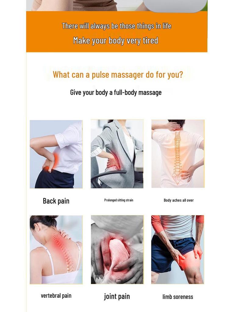 Meridian Therapy Large-Screen EMS Pulse Massager