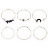 Promotion Personalized Combination Jewelry, Fashion Crescent Eyes 6-Piece Set Gold Bracelet