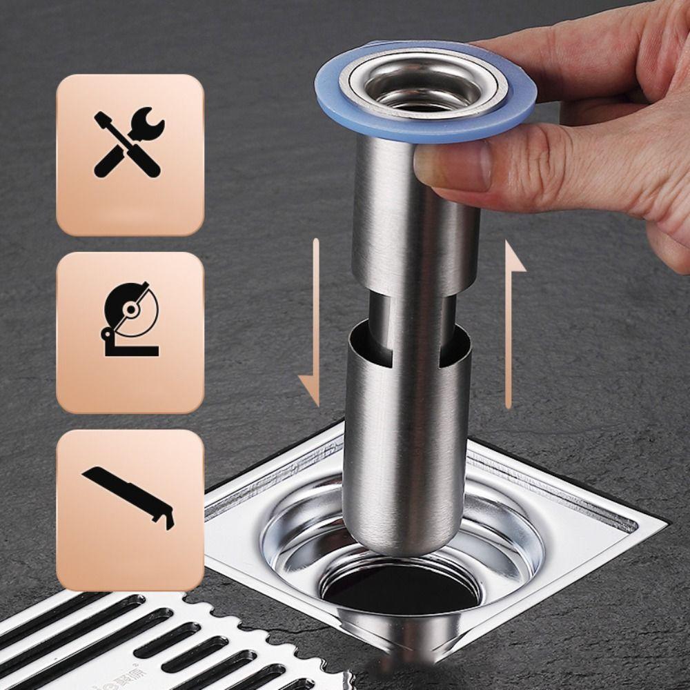 Stainless Steel Floor Drain Cores Embedded Floor Strainer Shower Drain Cover  Hair Filter
