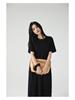 61035# FRESH UP Rochie Tricou Minimalistă Supradimensionată cu Mânecă Scurtă Subgenunchi Subțietoare