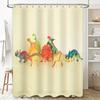 Dinosaur Shower Curtain Set Waterproof Forest Animals Kids Bathroom Decor Vintage Nature Backdrop Jungle Themed Washable Fabric