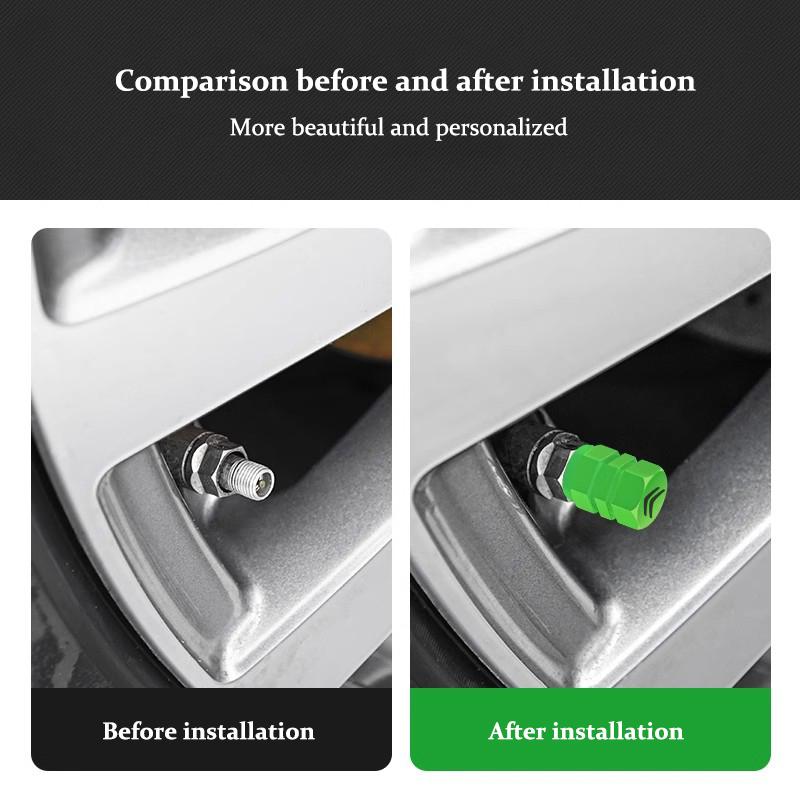 4Pcs Car Tyre Luminous Valve Cap Valves Nozzles Accessories For Citroen e-C3 e-C4 X C5X C3 C4 Cactus Picasso C-Crosser C6 C1 akr256