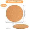 24 Pack Round Cork Coaster, Self-Adhesive Corks Coasters Wooden Thick Drink Coasters Cork Mat for Kitchen Restaurant Home Bar Cafe Wedding Supplies
