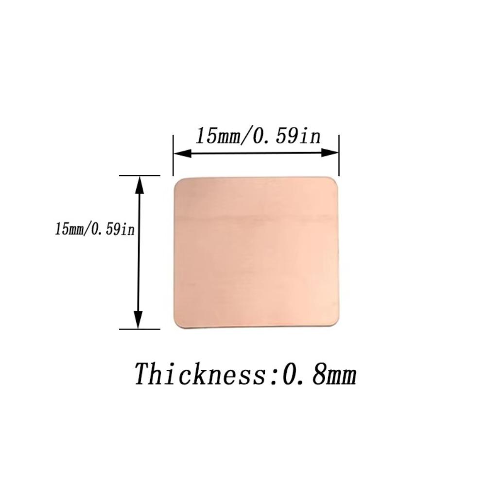 20x20mm Laptop Copper Sheet Plate Heatsink Sheet For GPU CPU Chip RAM Cooling
