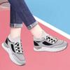 2024 Spring and Autumn Fashion Women's Shoes New Round Toe Color Blocked Low Heel Mesh Breathable Lace-up Women's Sports Shoes
