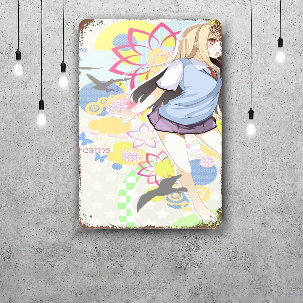 Sakurasou no Pet na Kanojo cartoon Decor Poster Tin Sign Metal Sign Decorative Plaque for Pub Bar Man Cave Club Wall Decoration