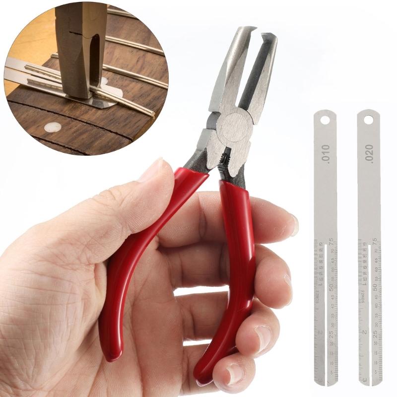 Guitar Bass String Fret Puller Removal Cutting Guitar Pliers Fret Clamp Fret Flat Head Plier Fret Nipper Tool Easy Use