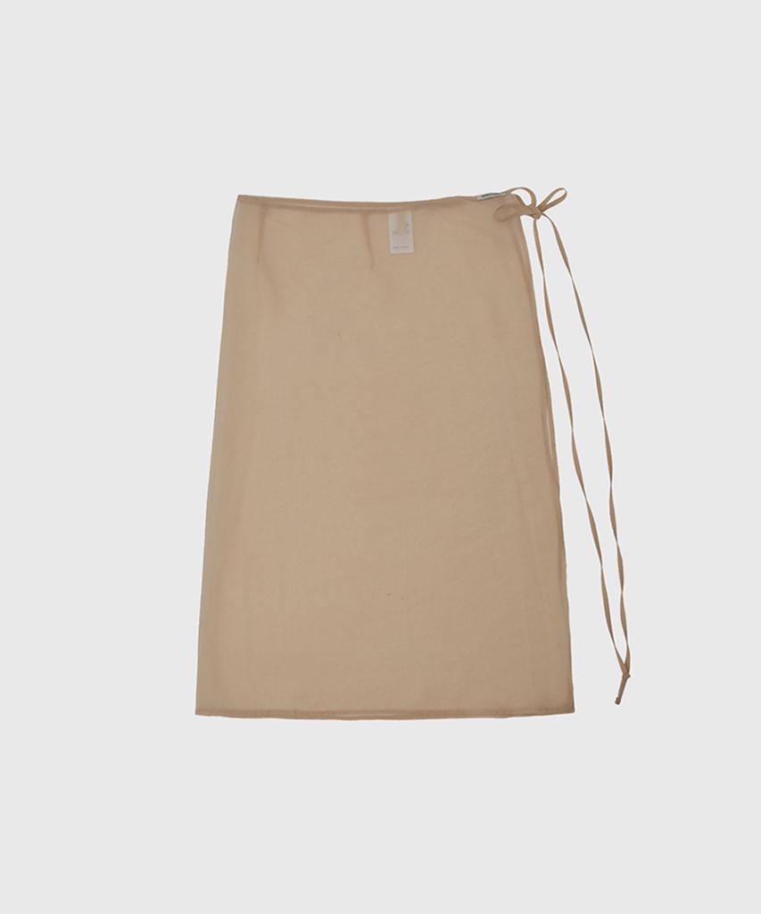 Kwinseulaebis See-Through Wrap Layered Skirt