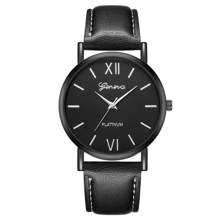 Men Watch Leather Sports Minimalism Fashion Rose Gold Dial Quartz Casual Electronic Mens Watches Male Clock Orologio Uomo