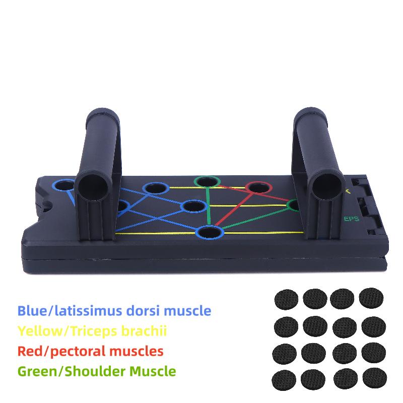 1 Set Multifunctional Thicken Push Up Board Fitness Muscle Home Gym Push Up 24 Holes Push Up Stand