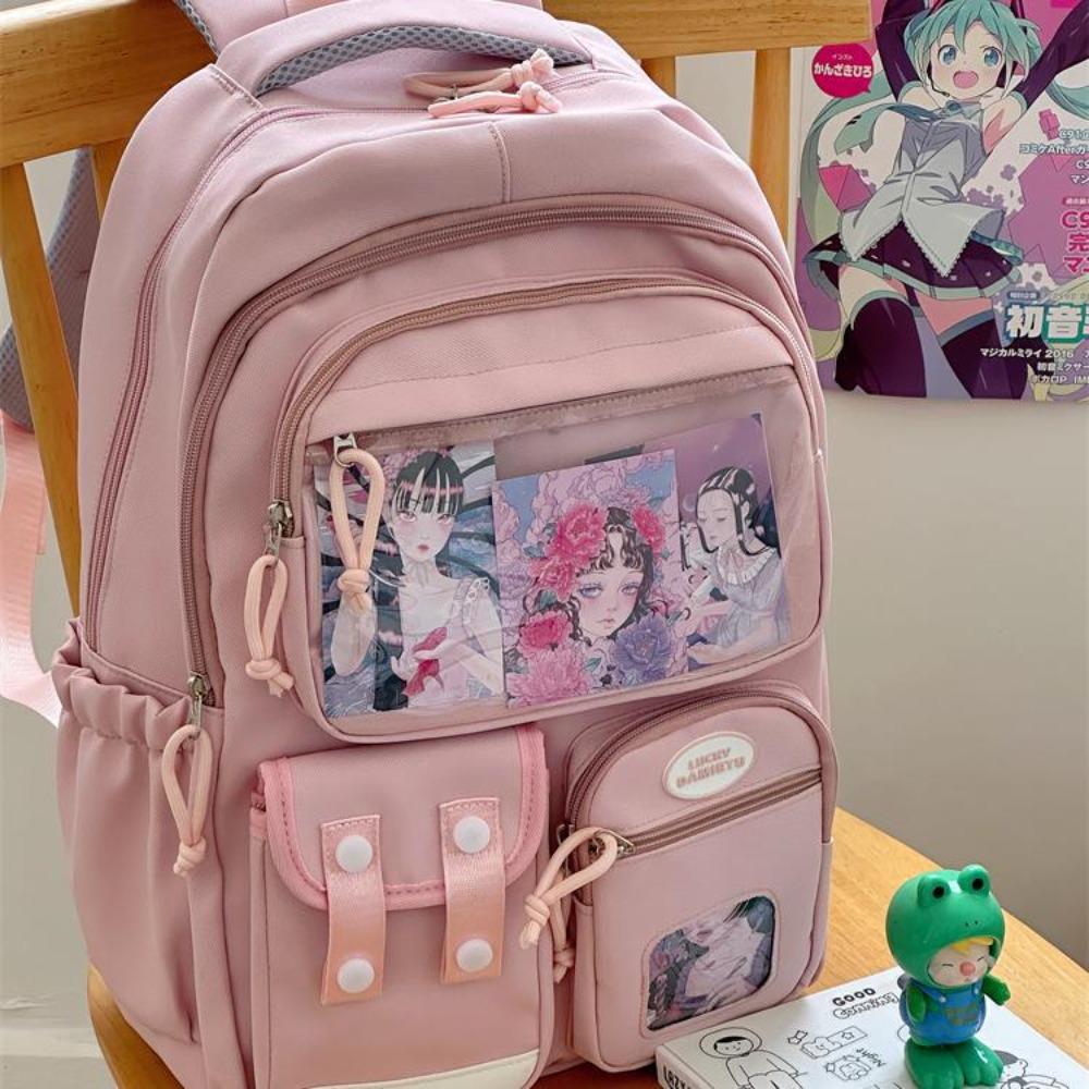 

Новый студенческий стиль ins милый и очаровательный школьный рюкзак для ученика средней школы высокая стоимость класс 3-5 рюкзак большой емкости женский single bag (without pendant) розовый