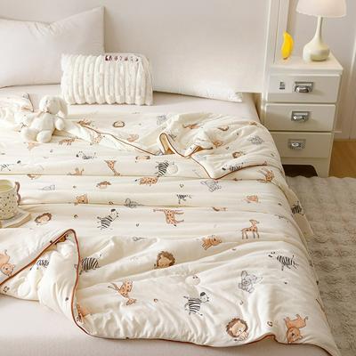 1PCS Summer Quilt Fluffy Soft Comfort Machine Washable Cartoon Kids Thin Quilt Cooling Blanket