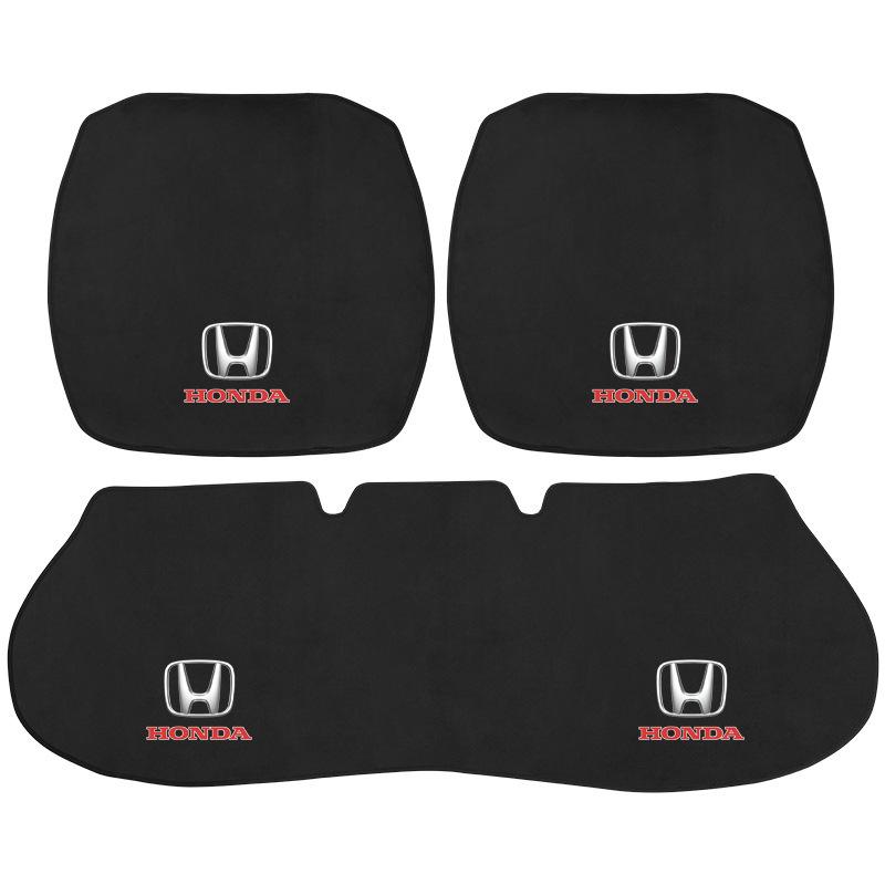 Universal 3-Piece Flannel Car Seat Cushion Set for Mazda, Haval, Changan, and Geely