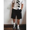 Foreign Trade Export to Domestic Sales American Embroidery Knitted Sports Shorts Men's Summer Fifth Pants Foreign Trade Men's Casual Pants