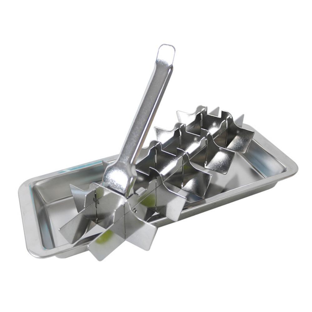 Stainless Steel Ice Cubes Mold Movable Partition Ice Cube Maker Ice Cube Tray Easy To Clean Stainless Steel
