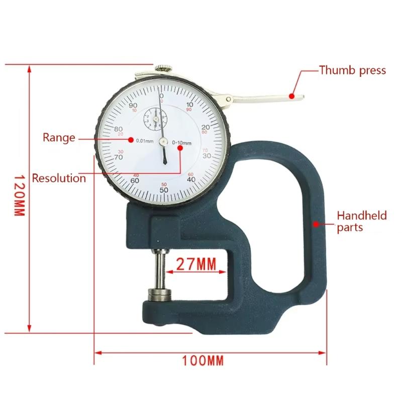 Portable Professional Paper Thickness Gauge Tester Instrument For Convenient Use In Laboratory & Production Environment