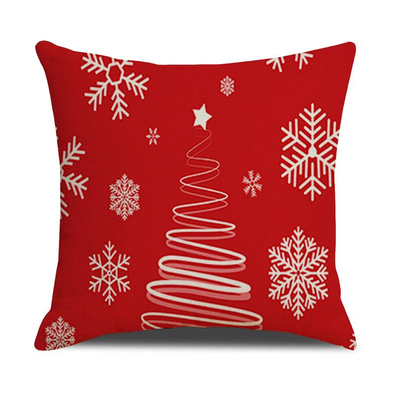 Nordische Weihnachtskissenhülle Schneeflocke Weihnachtsbaum Heimbedarf Sofa Schlafzimmer Lendenkissen