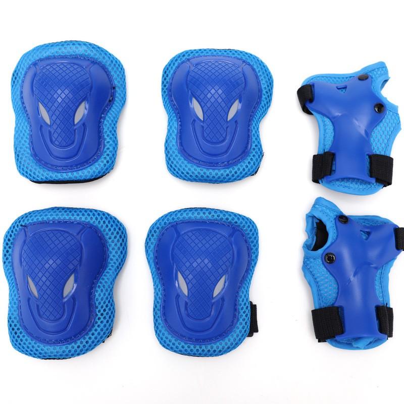 Kids Skateboarding Roller Skating Cycling Safety Gear Set Knee Elbow Wrist Pad Helmet Outdoor Sports