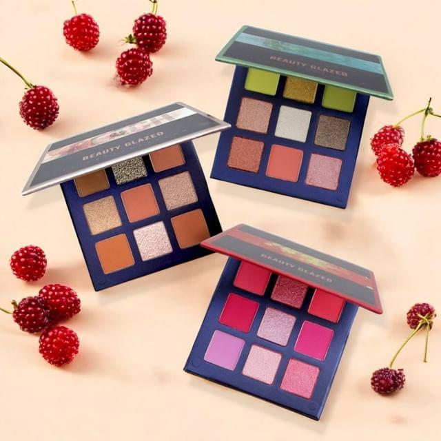 BEAUTY GLAZED - Палетка теней для век из 9 цветов  Фруктовая  - 5 видов F# Mint (1.4g x 9)