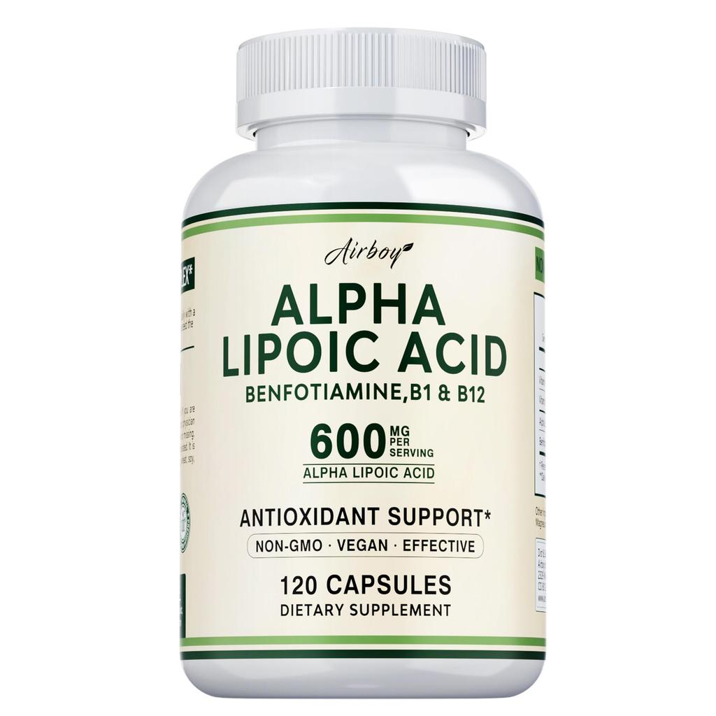 Each serving contains 600 mg of alpha-lipoic acid, a powerful antioxidant that helps improve neuropathy and cardiovascular health.