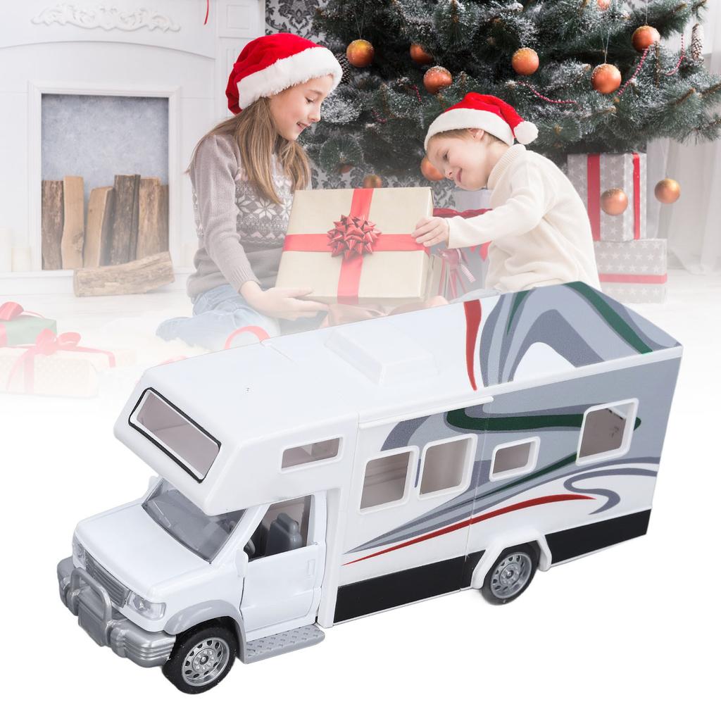 1Celsius32 Kids RV Toy Sound Light Opening Doors Simulation Educational Alloy Motorhome Toy for Children