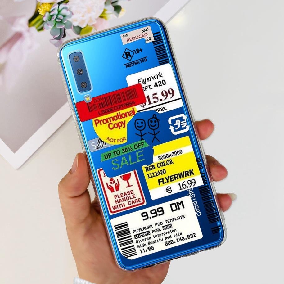 For Cover Samsung Galaxy A7 2018 Case New Fashion Flower Bumper Soft Silicone Phone Case For Samsung A7 2018 A750 SM-A750F Coque