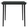 5 Piece Outdoor Dining Set with Cushions Black