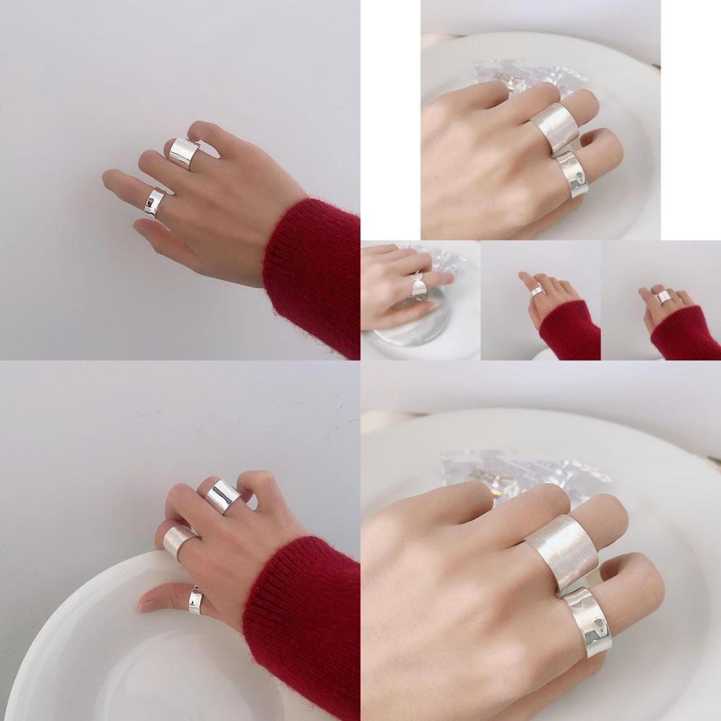 Eleganter Koreanischer Stil Verstellbarer Kupferring Für Frauen Mit Minimalistischem Geometrischem Design