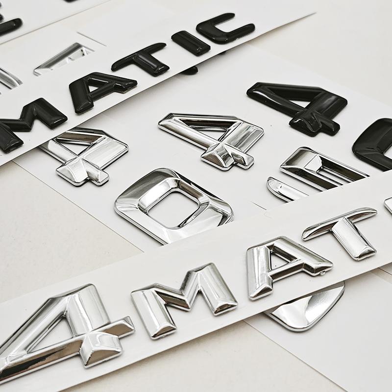 3D ABS Car Letter Logo E400 E450 4MATIC Rear Trunk Sticker Emblem For Mercedes Benz E Class E400 E450 W213 Auto Tail Accessories