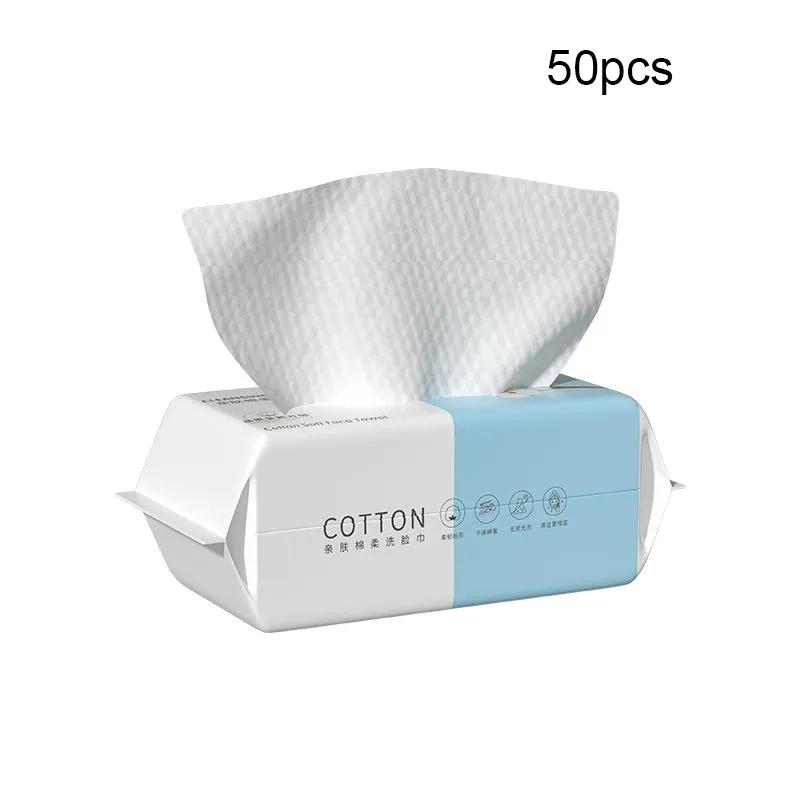 50/100Pcs Extra Thick Disposable Facial Towels - Gentle and Absorbent Cotton Makeup Remover Wipes