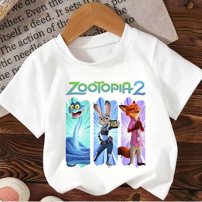 2026 Zootopia Judy&Nick&Gary Tshirt for Kids Casual Cotton Short Sleeve Tees Comfortable Top Street Fashion Parent Child Clothes