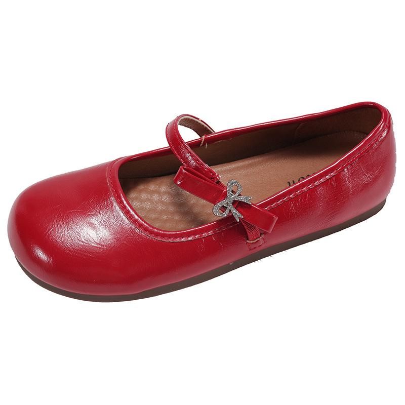 Red retro premium French flat bottom shallow mouth single shoes women's summer 2025 new with skirt versatile Mary Jane shoes
