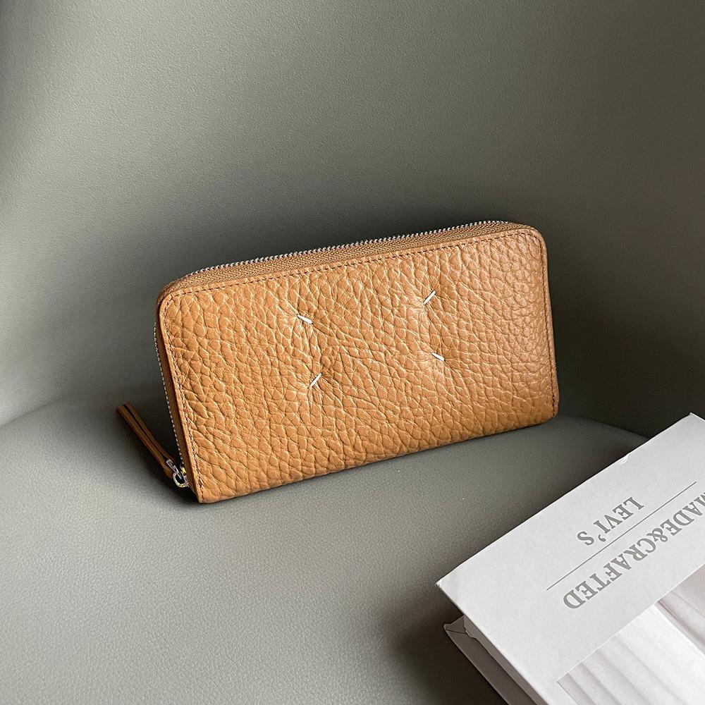 2025 New Women Wallets Long Genuine Leather Wallet Branded Style Thread Purse First Layer of Cowhide Clutch Bag Phone Clutches