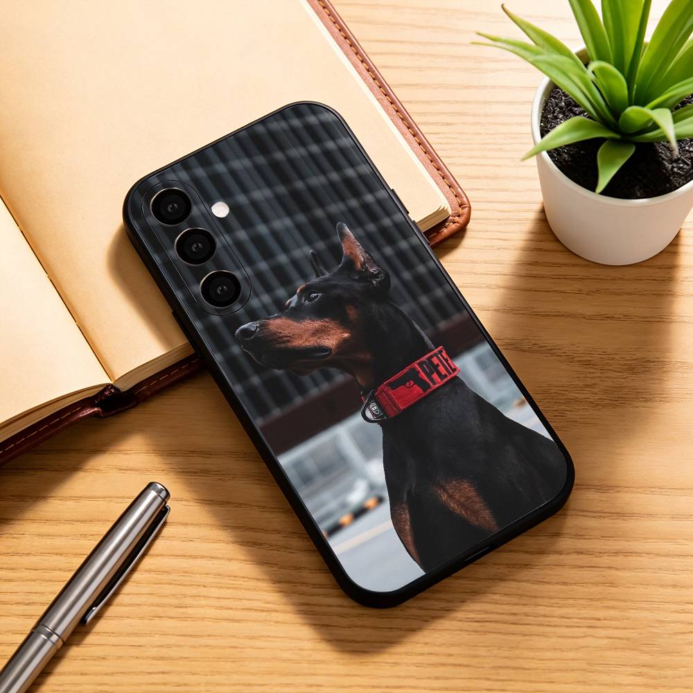 

C-Cool D-Doberman P-Pinscher Phone Case Black Silicone Soft For Samsung Galaxy A73,A72,A71,A70,A53,A52,A51 Samsung a53 5g