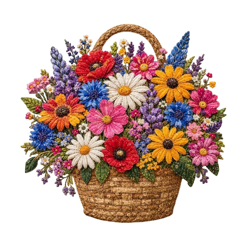 Kit de Materiales de Acolchado Patchwork Floral para Costura y Proyectos DIY
