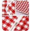 Checkered Quilted Zipper Pillowcase Soft Comfortable Breathable Washed Cotton Pillowslip Student Dormitory Household Adult Pillow Case Bedding