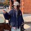 Winter New ethnic style jacquard splicing cotton thickened couple baseball jersey design sense loose coat