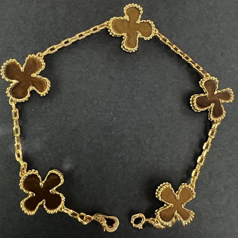 High Version Four-leaf Clover Bracelet Female Mother-of-pearl Agate Five-flower Ladies Bracelet