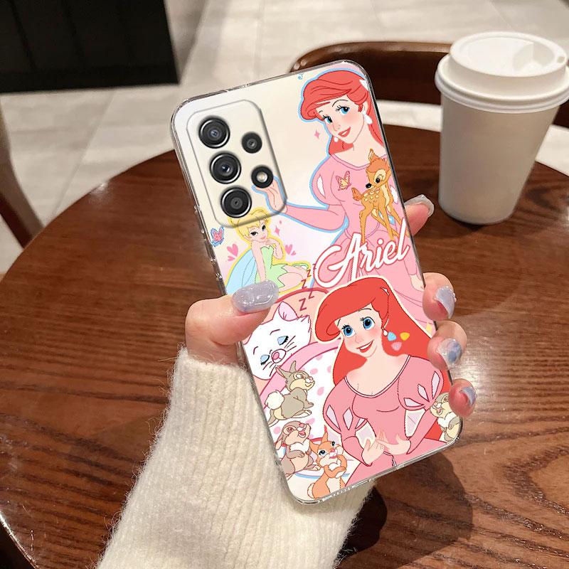 Case For Samsung Galaxy A57 A37 A56 5G A36 Case A55 A54 A35 A26 A07 A17 A16 A06 A34 A15 Cover Disney Princess Jasmine Cinderella