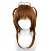 Card Captor Kinomoto Sakura Brown Wig Cosplay Double Ponytail For Adult/children