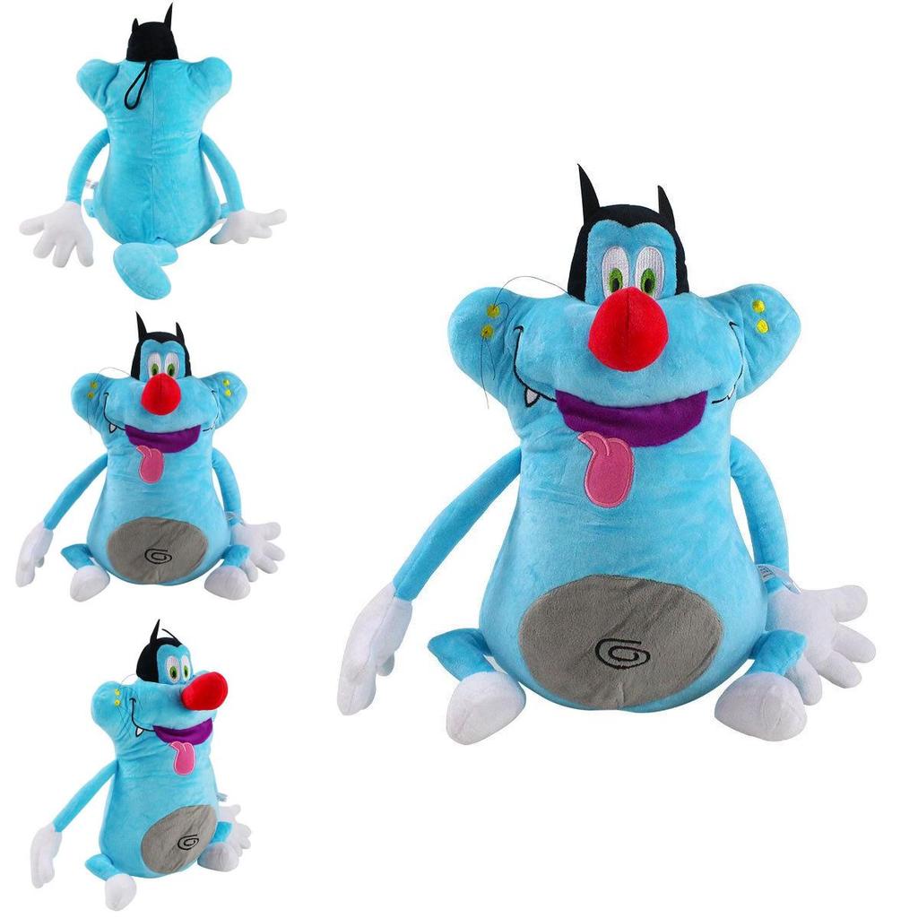 Delightful Blue Cat Oggy And The Cockroaches Soft Plush Doll For Kids And Adults