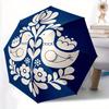 1pc Doves Flowers Automatic Open 8-Rib Windproof Umbrella, Travel & Commuting, Suitable for All Seasons