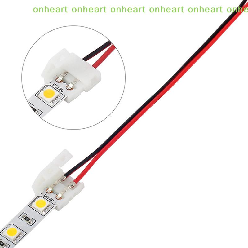 10 Pcs 2 Pin Power 8mm 10mm LED Strips Lights Connector Splice Clip For SMD 3528 5050 5630 LED Strip Lamps Lights Bar Conector