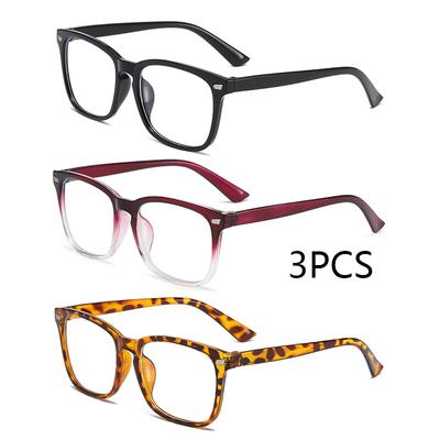3Pcs Auto-Focus Reading Glasses Lightweight Pc Frame Unisex Design Ideal For Computer Use & Perfect Gift Choice